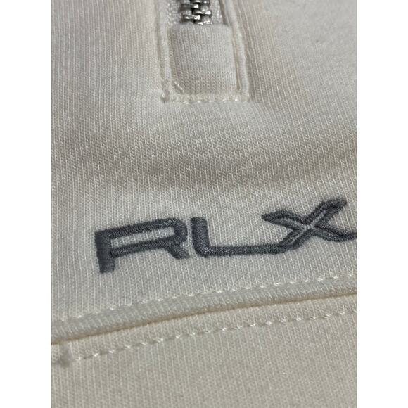 RLX Ralph Lauren Oversized Quarter-Zip Sweatshirt Cream White Size 2XL - Picture 11 of 16